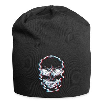 Skull, skull, glitch - Jersey Beanie - black - Front