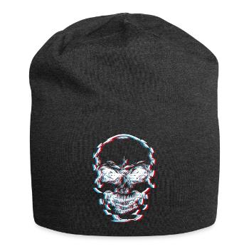 Skull, skull, glitch - Jersey Beanie - charcoal grey - Front