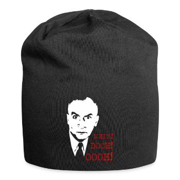 Nein Doch Ooh Spruch Motiv - Jersey-Beanie - Schwarz - Vorne