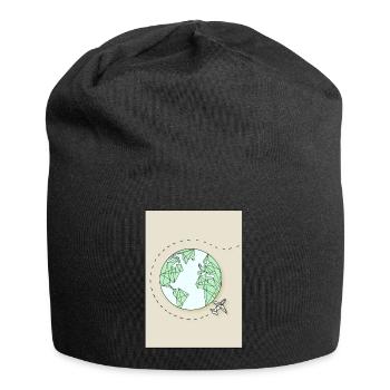 Around the world by plane - Jersey Beanie - black - Front