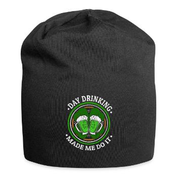 Tag Trinken brachte mich dazu, es St. Patrick's Day zu tun - Jersey-Beanie - Schwarz - Vorne