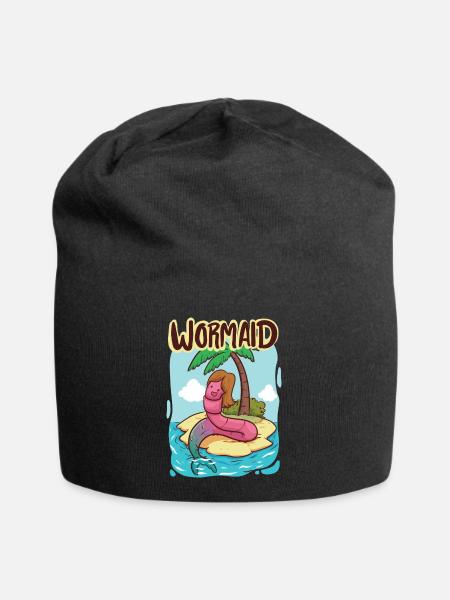 Wormaid - Der Wurm, der zur Meerjungfrau wurde - Jersey-Beanie - Schwarz