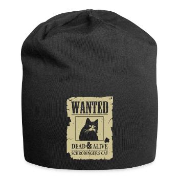 Chat Schrodinger recherché mort et vivant - Bonnet en jersey - noir - Devant