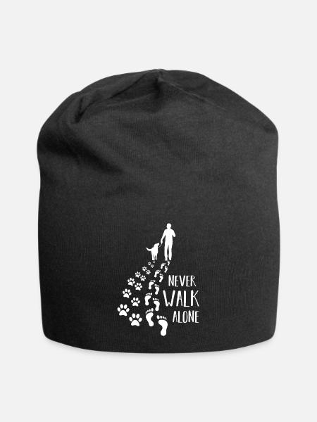 Never Walk Alone - Jersey-Beanie - Schwarz