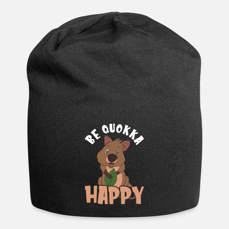 Quokka - Jersey-Beanie - Schwarz