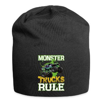 Monster Trucks regieren - Jersey-Beanie - Schwarz - Vorne
