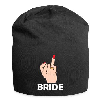 Mariage mariage majeur mariage - Bonnet en jersey - noir - Devant