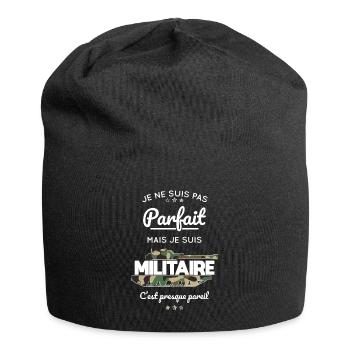 Je ne suis pas parfait mais je suis militaire - Bonnet en jersey - noir - Devant