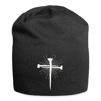 Croix de clous - Bonnet en jersey - noir - Devant