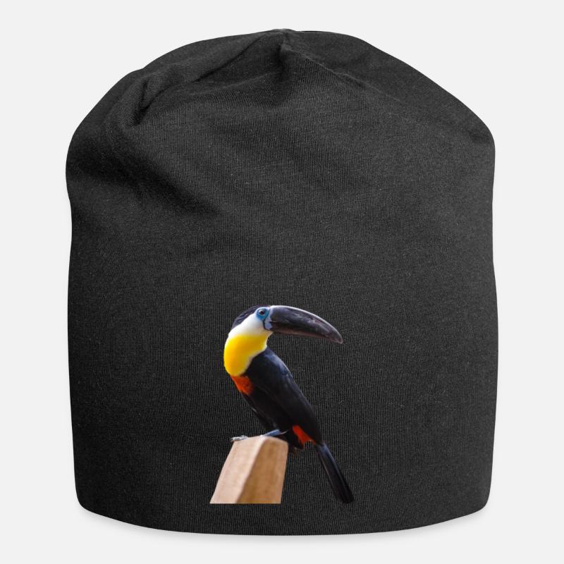long beak Birds - Jersey Beanie - black