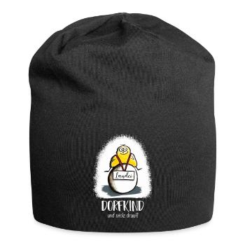 Landei village enfant fier de l’idée de cadeau rengaine - Bonnet en jersey - noir - Devant