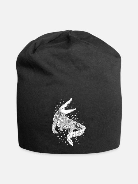Crocodile - Jersey-Beanie - Schwarz