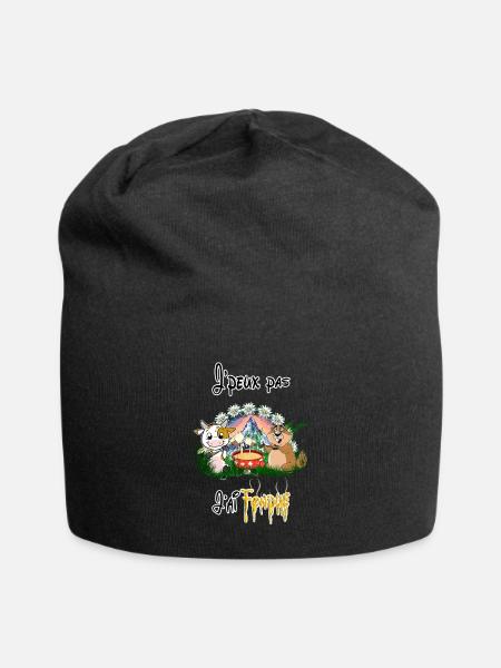Vache et marmotte, j'peux pas j'ai fondue - Bonnet en jersey - noir