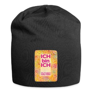 Regenbogen Spiralen Ich bin Ich - Sonja Ariel - Jersey-Beanie - Schwarz - Vorne