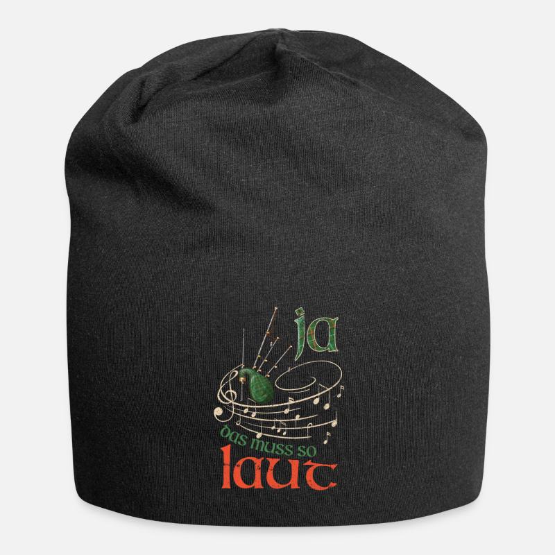 Dudelsack - Ja das muss so laut - Sackpfeife Shirt - Jersey-Beanie - Schwarz