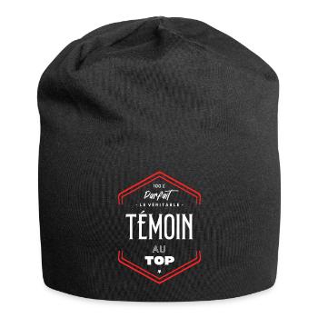 Témoin parfait et au top - Bonnet en jersey - noir - Devant