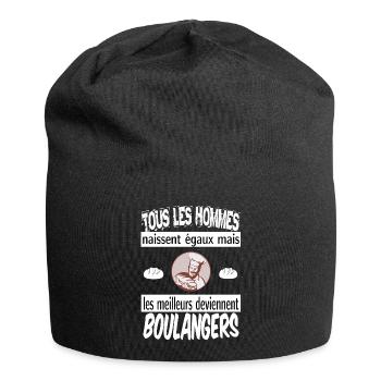 les meilleurs deviennent boulangers - Bonnet en jersey - noir - Devant