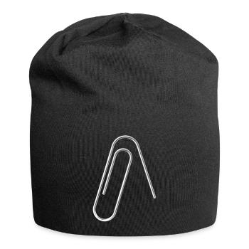 Paper Clip reset Helpdesk PC Technician Nerd Geek - Bonnet en jersey - noir - Devant
