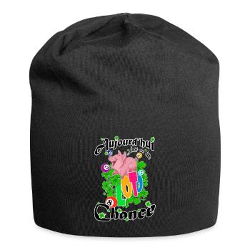 Aujourd'hui j'ai de la chance! loto - Bonnet en jersey - noir - Devant