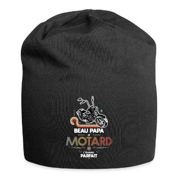 Beau papa et motard l homme parfait - Bonnet en jersey - noir - Devant