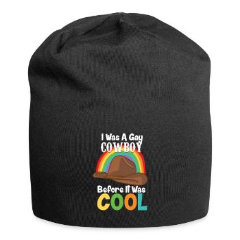 Gay Pride LGBTQ Cool Gay Cowboy - Jersey Beanie - black - Front