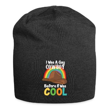 Gay Pride LGBTQ Cool Gay Cowboy - Jersey-Beanie - Anthrazit - Vorne