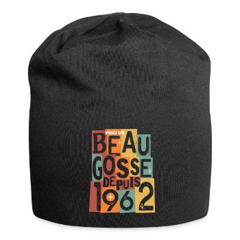 anniversaire 60 ans beau gosse - Bonnet en jersey - noir - Devant