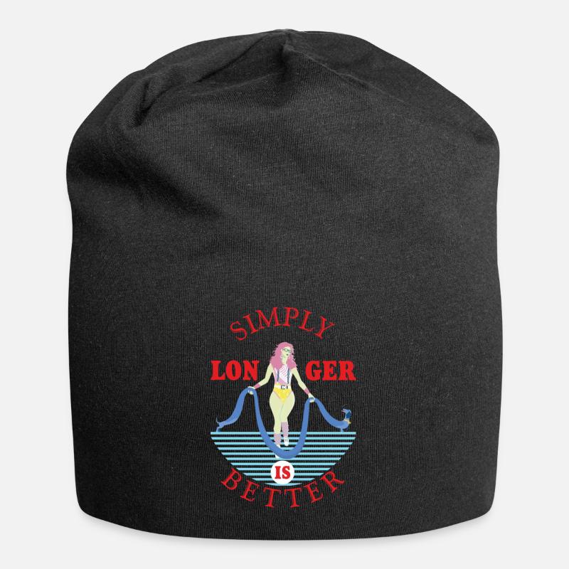 Simply longer is better. - Jersey Beanie - black