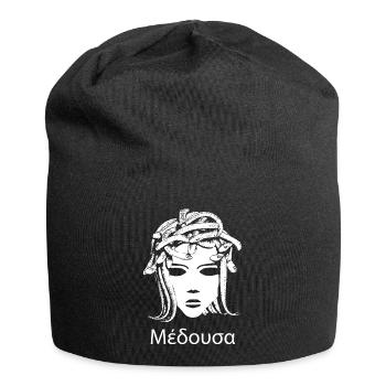 Medusa Ancient Art Medusa's Head with Snake Hair - Jersey Beanie - black - Front