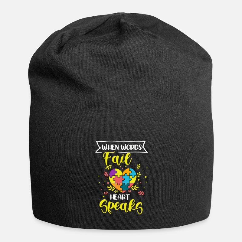 Autismus Geschenk Autist Asperger ADHS Autism - Jersey-Beanie - Schwarz