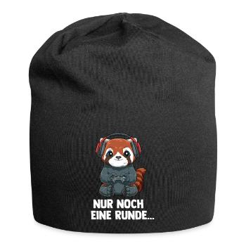 Gaming Roter Panda - Computer Spiele Videospiele - Jersey-Beanie - Schwarz - Vorne