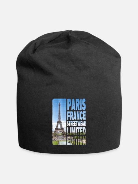 Paris France Ville Skyline Accueil Amour - Bonnet en jersey - noir