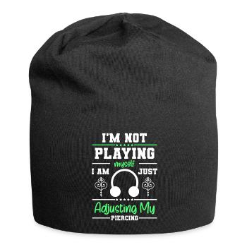 Piercing Schmerz Tattoo Humor - Jersey-Beanie - Schwarz - Vorne