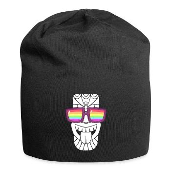 Lunettes de soleil avec drapeau arc-en-ciel - Bonnet en jersey - noir - Devant