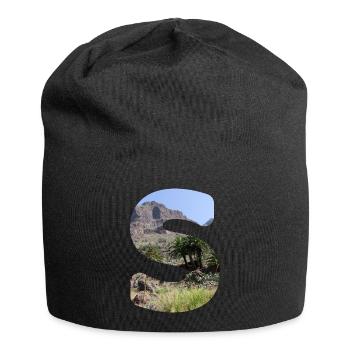 Sommer Buchstabe S Schriftzug Sommerferien Sonne - Jersey-Beanie - Schwarz - Vorne