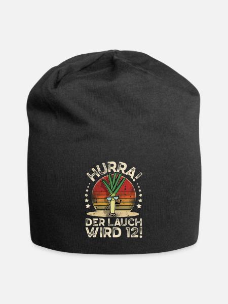 12. Geburtstag Hurra Der Lauch Wird 12 - Jersey-Beanie - Schwarz