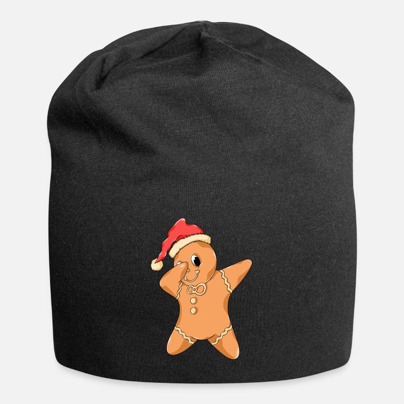 Dab Gingerbread Gingerbread Christmas Xmas Dabbing - Jersey Beanie - black