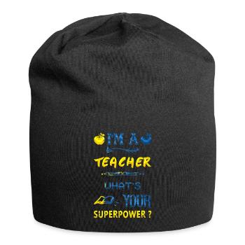 I'm a teacher Teacher Superpower superpower - Jersey Beanie - black - Front