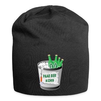 Paar Bier Korb - Jersey-Beanie - Schwarz - Vorne