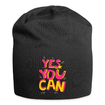 Yes you can - Jersey-Beanie - Schwarz - Vorne