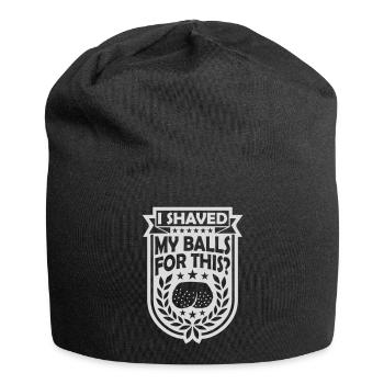 I shaved my balls - Jersey Beanie - black - Front