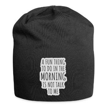 ne me parle pas - Bonnet en jersey - noir - Devant