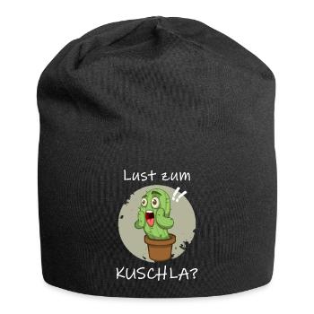 Lustig Witzig Kaktus Motiv Spruch Mundart Dialekt - Jersey-Beanie - Schwarz - Vorne