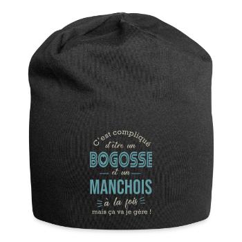 manche bogosse Manchois cadeau pour Manchois - Bonnet en jersey - noir - Devant