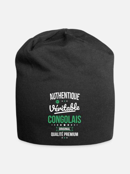 Authentique et véritable Congolais - Original - Bonnet en jersey - noir