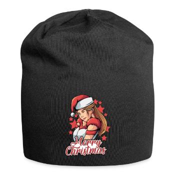Weihnachten Weihnachtsmann Geschenke - Jersey-Beanie - Schwarz - Vorne