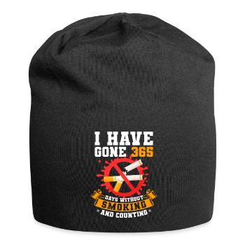 Zigarette Rauchen Sucht - Jersey-Beanie - Schwarz - Vorne