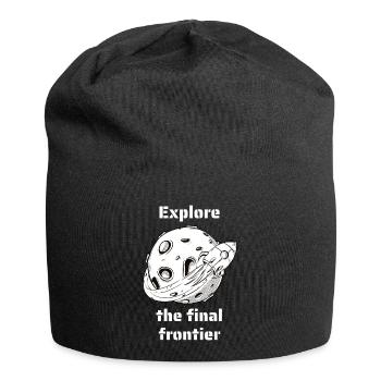 Explore The Final Frontier Retro Outer Space - Jersey Beanie - black - Front
