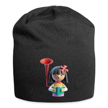 LUSTIG 3 - Jersey-Beanie - Schwarz - Vorne