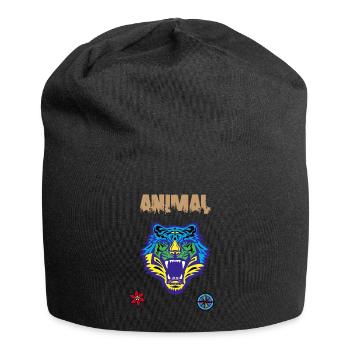 Bengalische Tiger-Kratzkralle - Jersey-Beanie - Schwarz - Vorne